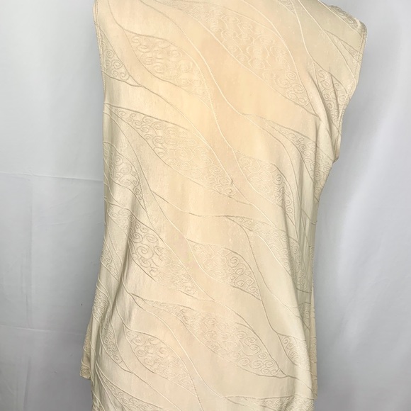 Roz & Ali Tan Blouse Medium - Picture 3 of 6